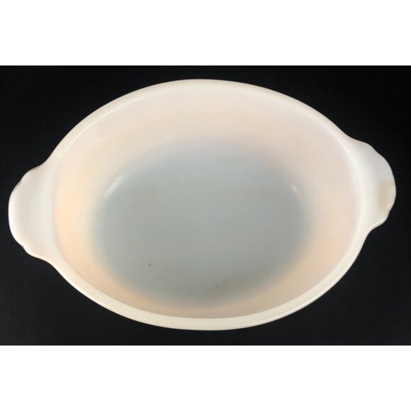 Fire King Anchor Hocking Peach Luster Swirl Round Casserole 1 1/2 Quart - Picture 5 of 13